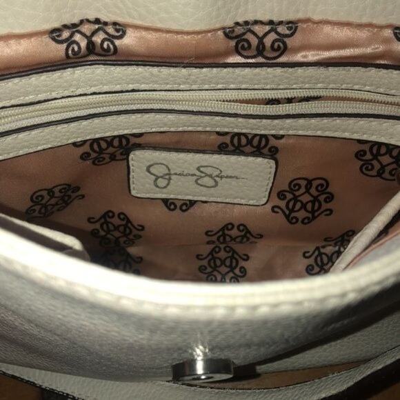 Jessica Simpson gray and cream crossbody handbag - Picture 12 of 16